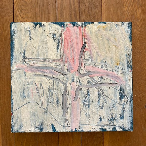 Original abstract oil painting by Margaret Tsirantonakis, "Angel" 1995 11"x10" - Picture 1 of 8